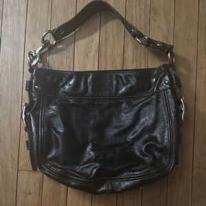 Coach Black Leather Shoulder Bag